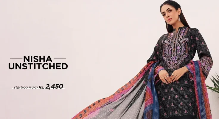 Shop Nishat Lawn collection featuring unstitched lawn suits, stylish prints, and summer fashion trends in Pakistan