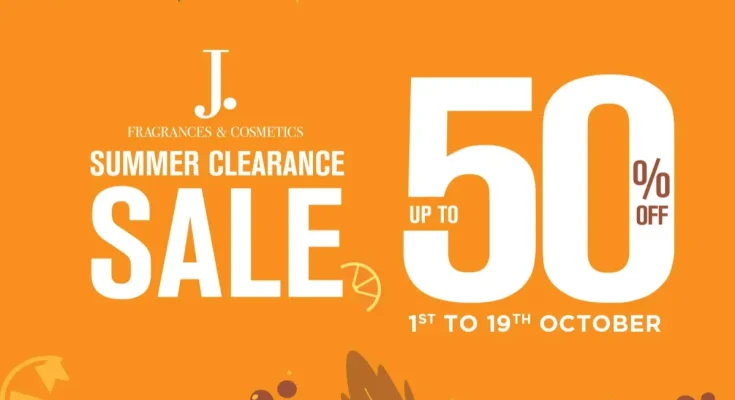 Junaid Jamshed lawn sale collection featuring printed and embroidered suits at discount