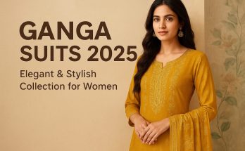 Ganga Suits 2025 collection featuring stylish lawn dresses with elegant designs and premium fabric