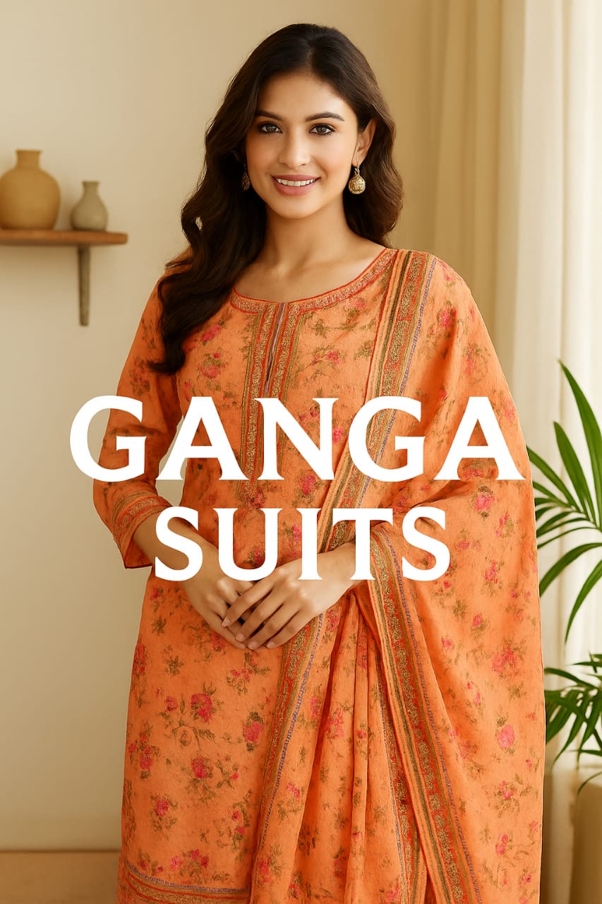 Ganga Suits 2025 featuring trendy, stylish, and elegant women’s outfits in premium fabric