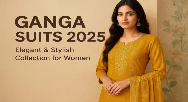 Ganga Suit Summer Collection 2025 with elegant unstitched lawn fabric