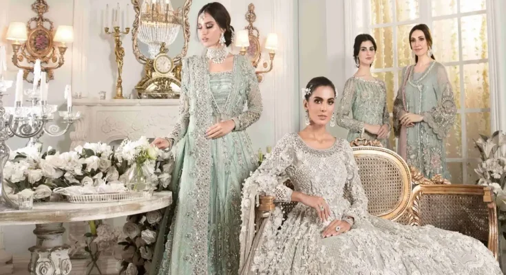 Maria B embroidered luxury lawn collection for women with elegant festive designs