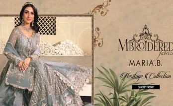 Maria B Lawn Collection featuring elegant unstitched and ready-to-wear summer dresses