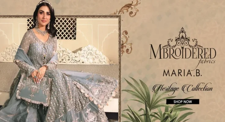 Maria B Lawn Collection featuring elegant unstitched and ready-to-wear summer dresses