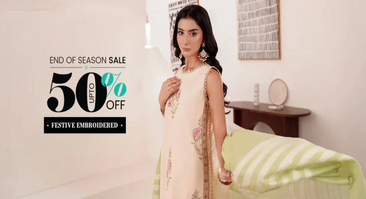 Stylish unstitched and pret lawn suits from So Kamal Sale featuring latest prints and embroidery