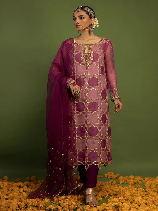 Warda Winter Lawn Collection 2025 unstitched 3 piece suit with chiffon dupatta